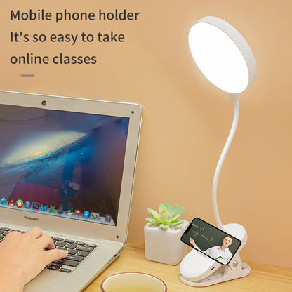 Clip Desk Lamp Study With Student Dormitory Home Eye Protection Lamp Desk LED Rechargeable Bedroom Bedside Lamp